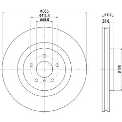 Brake Disc MINTEX MDC2598 OE Ref 40206JL00A MINTEX