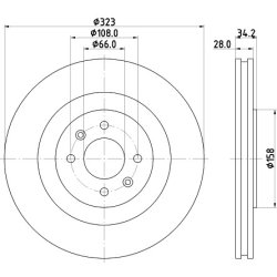 Brake Disc MINTEX MDC2599 OE Ref 4249L6 MINTEX