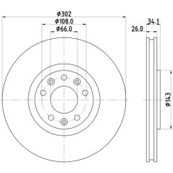 Brake Disc MINTEX MDC2609 OE Ref 4249J3 MINTEX