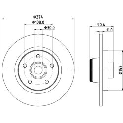 Brake Disc MINTEX MDC2614 OE Ref A4154204300 MINTEX