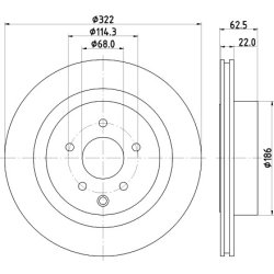 Brake Disc MINTEX MDC2615 OE Ref 43206CD005 MINTEX