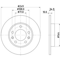 Brake Disc MINTEX MDC2617 OE Ref 1610761980 MINTEX