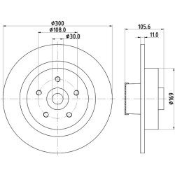 Brake Disc MINTEX MDC2620 OE Ref 8200736267 MINTEX