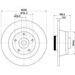 Brake Disc MINTEX MDC2624C OE Ref 402023273R MINTEX