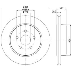 Brake Disc MINTEX MDC2627 OE Ref 05290731AB MINTEX