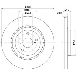 Brake Disc MINTEX MDC2629 OE Ref 4351248110 MINTEX