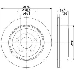 Brake Disc MINTEX MDC2631 OE Ref 3789522 MINTEX