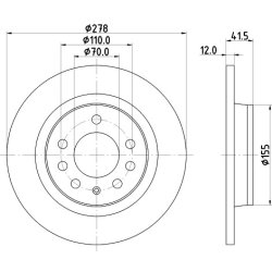 Brake Disc MINTEX MDC2633 OE Ref 15147719 MINTEX
