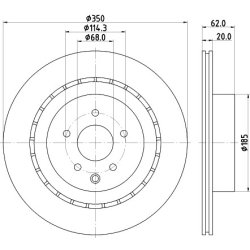 Brake Disc MINTEX MDC2640 OE Ref 43206JL00A MINTEX