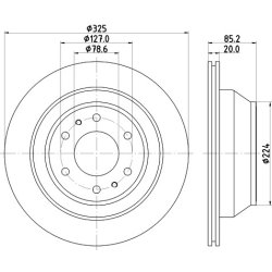 Brake Disc MINTEX MDC2645 OE Ref 15158975 MINTEX