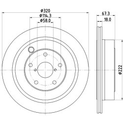 Brake Disc MINTEX MDC2649 OE Ref 26700XA00A MINTEX