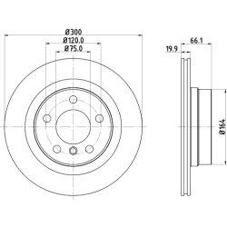 Brake Disc MINTEX MDC2656 OE Ref 34216792227 MINTEX