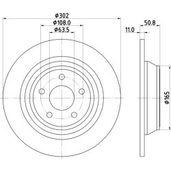 Brake Disc MINTEX MDC2663 OE Ref 5322977 MINTEX