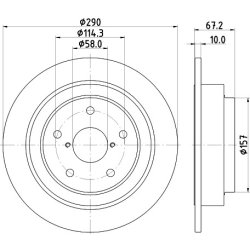 Brake Disc MINTEX MDC2665 OE Ref 26310PA071 MINTEX