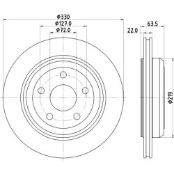 Brake Disc MINTEX MDC2667 OE Ref K68035022AC MINTEX