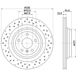 Brake Disc MINTEX MDC2671 OE Ref 1664230412 MINTEX