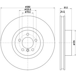 Brake Disc MINTEX MDC2673 OE Ref LR031845 MINTEX