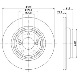 Brake Disc MINTEX MDC2678 OE Ref 2229379 MINTEX