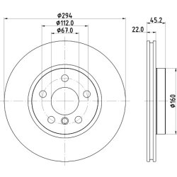 Brake Disc MINTEX MDC2681 OE Ref 34116866297 MINTEX
