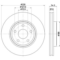 Brake Disc MINTEX MDC2684 OE Ref 52124762AD MINTEX
