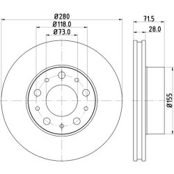Brake Disc MINTEX MDC2685 OE Ref 424929 MINTEX