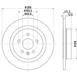 Brake Disc MINTEX MDC2688 OE Ref 13515914 MINTEX