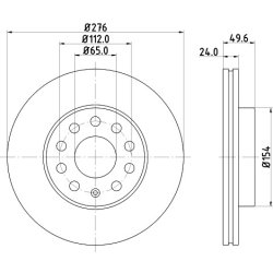 Brake Disc MINTEX MDC2690 OE Ref 5Q0615301A MINTEX