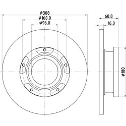 Brake Disc MINTEX MDC2692 OE Ref 1783910 MINTEX