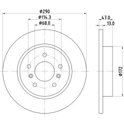 Brake Disc MINTEX MDC2693 OE Ref 432064CE0B MINTEX