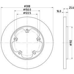 Brake Disc MINTEX MDC2694 OE Ref 2226519 MINTEX