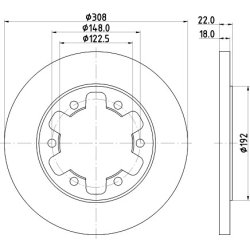 Brake Disc MINTEX MDC2698 OE Ref BK312A315BD MINTEX