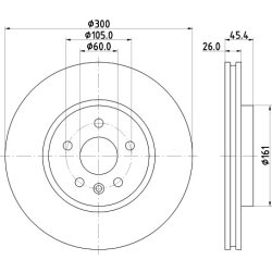 Brake Disc MINTEX MDC2701 OE Ref 13597467 MINTEX