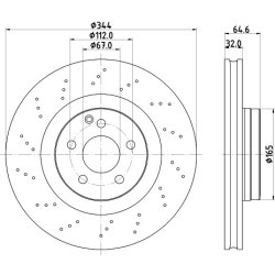 Brake Disc MINTEX MDC2704 OE Ref 1724210212 MINTEX