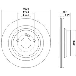 Brake Disc MINTEX MDC2708 OE Ref 2194230012 MINTEX