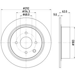 Brake Disc MINTEX MDC2710 OE Ref 43206ZW90A MINTEX