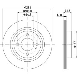 Brake Disc MINTEX MDC2711 OE Ref 4615A129 MINTEX