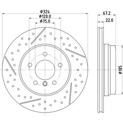 Brake Disc MINTEX MDC2716 OE Ref 6795755 MINTEX