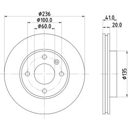 Brake Disc MINTEX MDC2718 OE Ref 569130 MINTEX