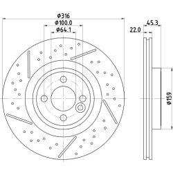 Brake Disc MINTEX MDC2725 OE Ref 6855782 MINTEX