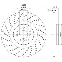 Brake Disc MINTEX MDC2731 OE Ref 1664210912 MINTEX
