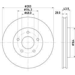 Brake Disc MINTEX MDC2732 OE Ref 402063LM0A MINTEX