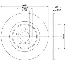 Brake Disc MINTEX MDC2733 OE Ref 34216775291 MINTEX