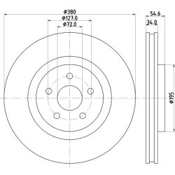 Brake Disc MINTEX MDC2737 OE Ref LC181513AD MINTEX