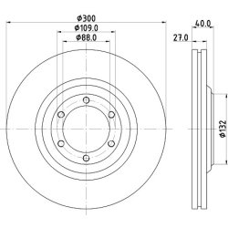 Brake Disc MINTEX MDC2742 OE Ref 98124663 MINTEX