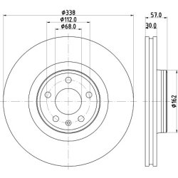 Brake Disc MINTEX MDC2744 OE Ref 80A615301A MINTEX