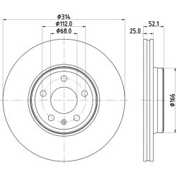 Brake Disc MINTEX MDC2746 OE Ref 8W0615301G MINTEX