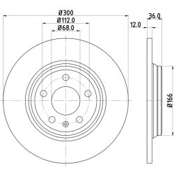 Brake Disc MINTEX MDC2747 OE Ref L8WD615601 MINTEX