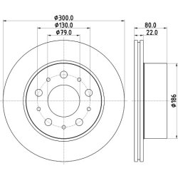 Brake Disc MINTEX MDC2752C OE Ref 1612435780 MINTEX