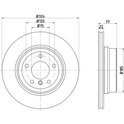 Brake Disc MINTEX MDC2757C OE Ref 6855003 MINTEX