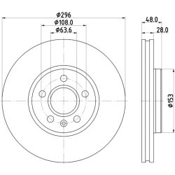 Brake Disc MINTEX MDC2762 OE Ref 31423722 MINTEX